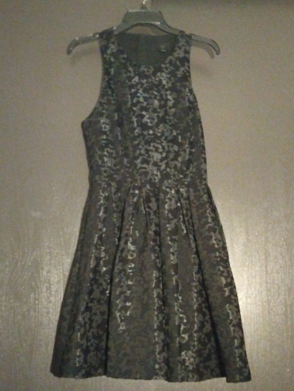 Banana Republic Black Floral Jacquard Midi Dress